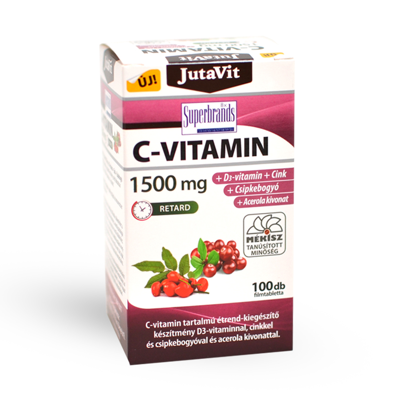 Jutavit C-vitamin 1500mg + D3 + Cink + Csipkebogyó + Acerola