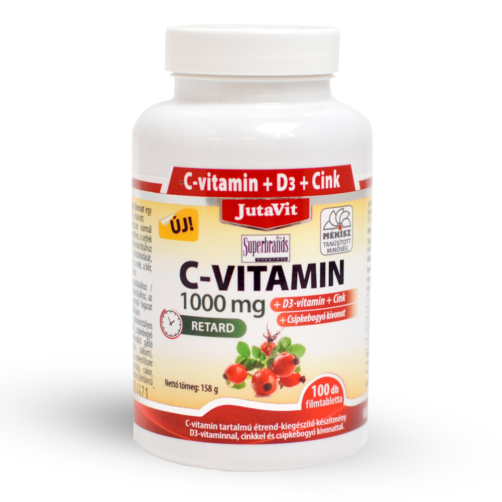 Jutavit C-vitamin +D3 1000mg, 100 tabletta