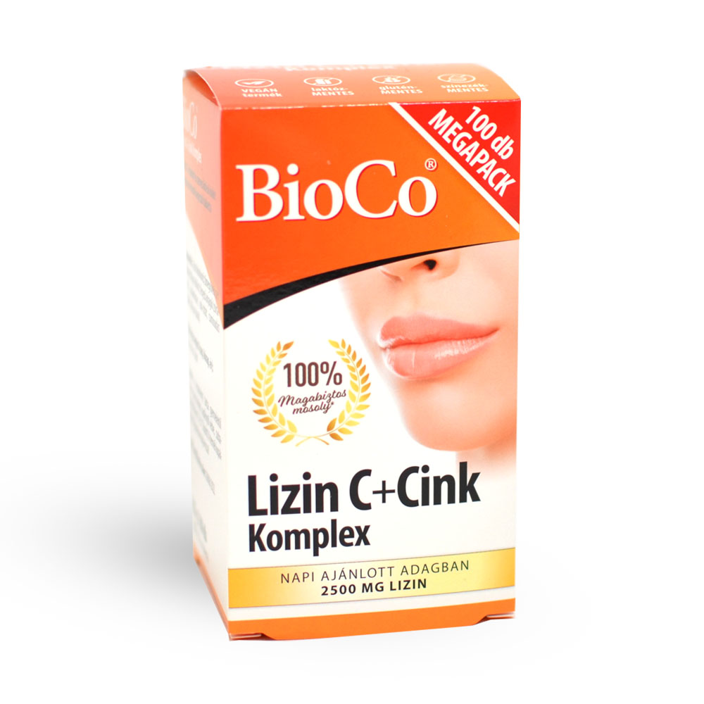 BioCo Lizin C+Cink Komplex tabletta 100db