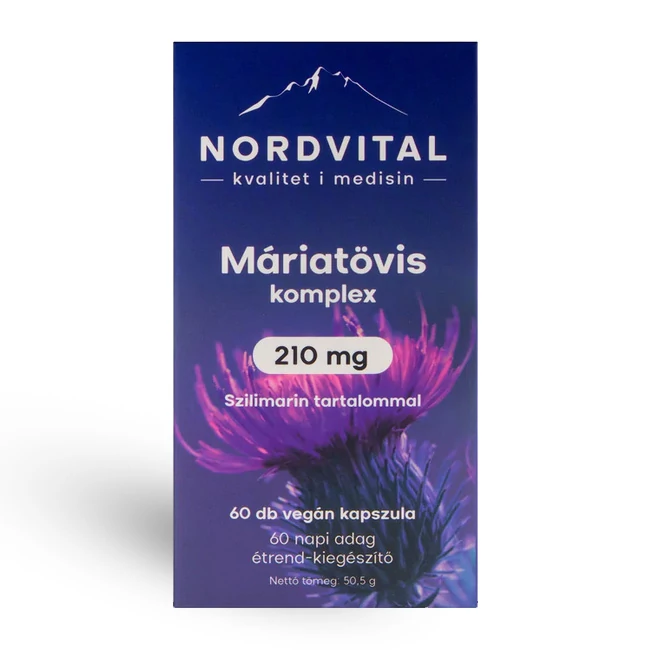 Nordvital Máriatövis komplex 210 mg 60db vegán kapszula