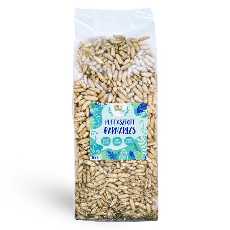 Bulkshop Puffasztott barnarizs 100g