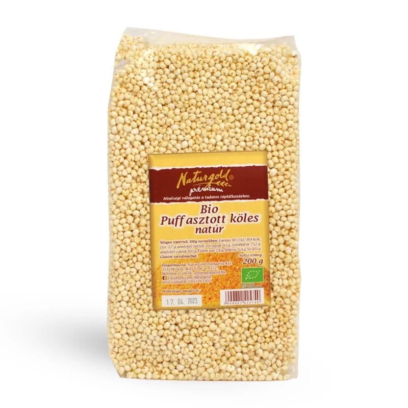 NaturGold Bio puffasztott köles natúr 200g 