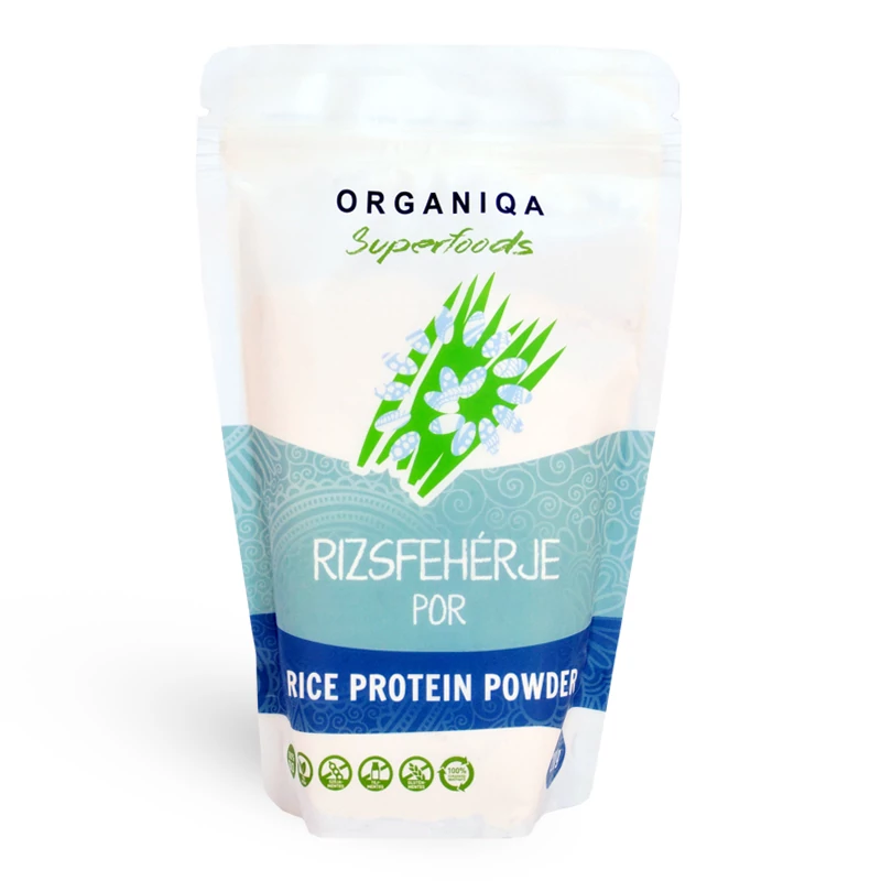 Organiqa 100% rizsfehérje por (80% fehérje) 200g