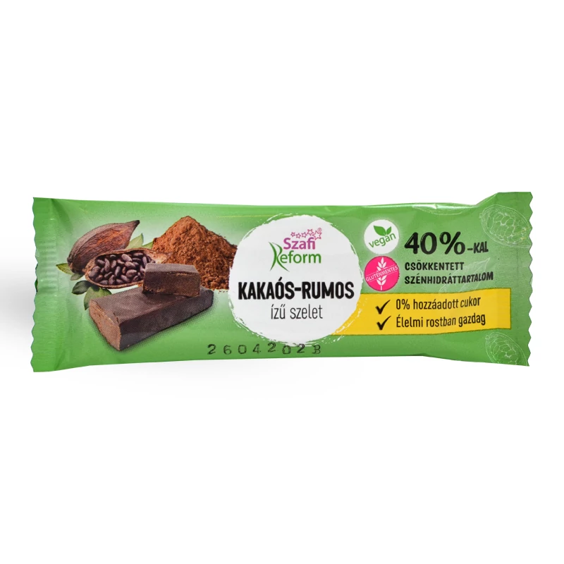 Szafi Reform kakaós-rumos ízű szelet 25g