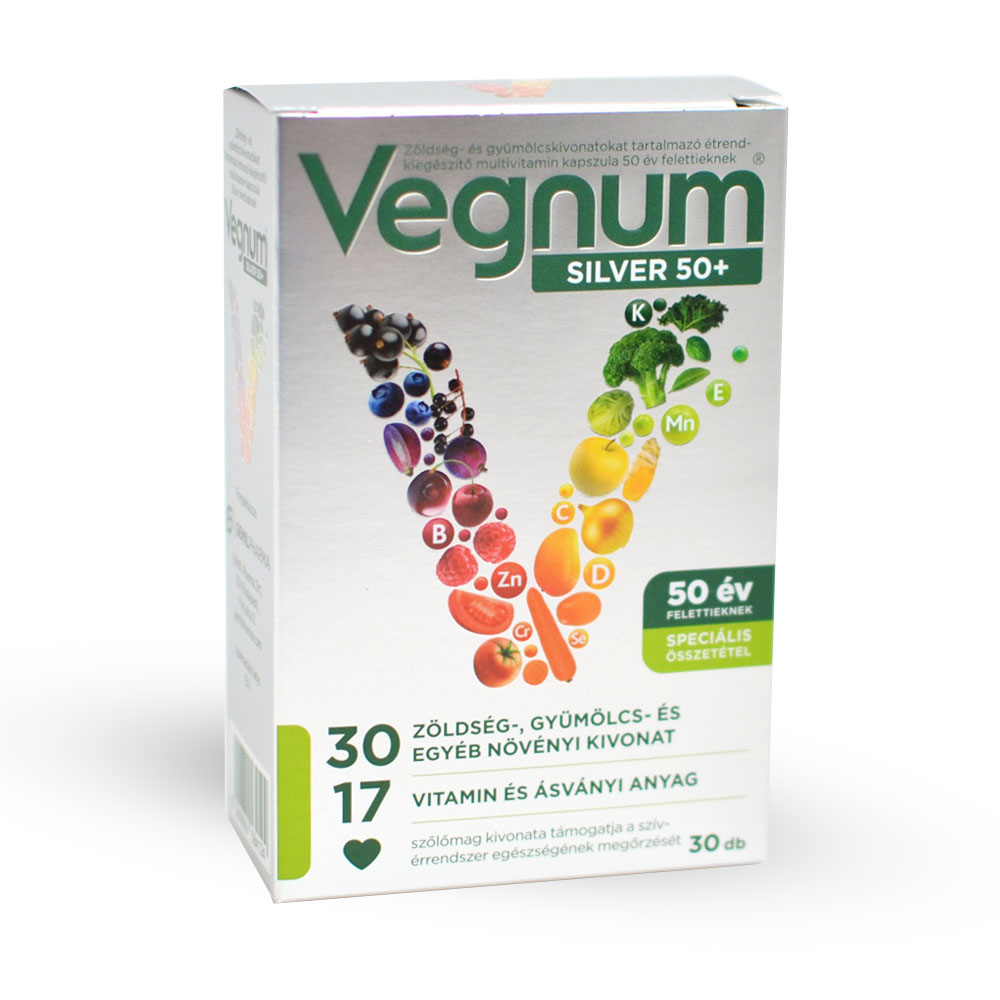 Vegnum silver-50+ étrendkiegészítő multivitamin kapszula 30db
