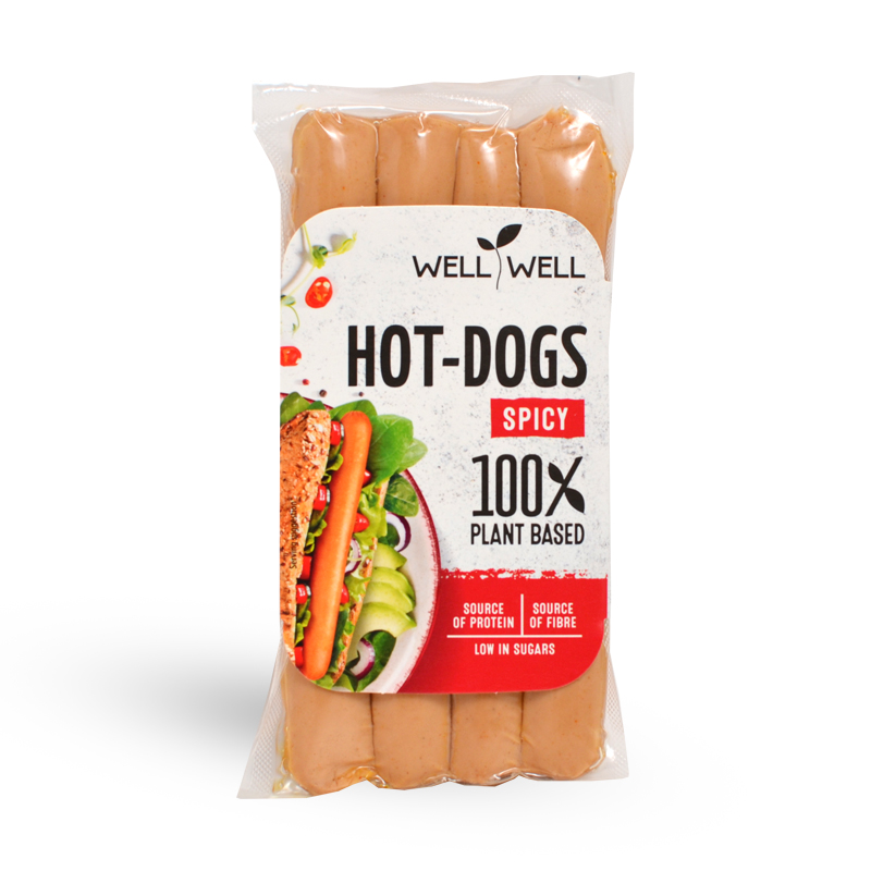 Well Well vegán chilis hot-dog virsli 200g