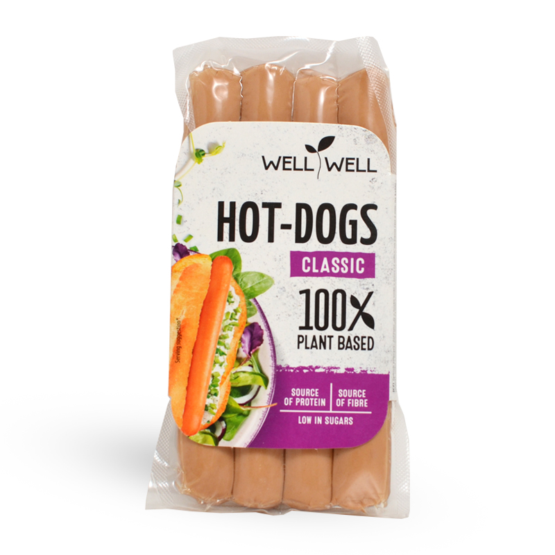 Well Well vegán, klasszikus hot-dog virsli 200g