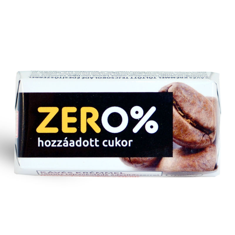Szerencsi zero kávé ízű krémmel töltött tejcsokoládé édesítőszerrel 21 g